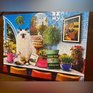 Masterpieces 300 Piece EZ Grip Jigsaw Puzzle Catnip Cultivator kitty cat 18"x24